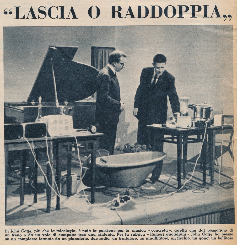 John Cage a Lascia o Raddoppia? (Radiocorriere n°7, 15-21 febbraio 1959)