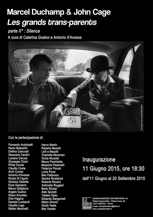 Marcel Duchamp / John Cage – Les Grands Trans-Parents: Silence (parte II), Genova
