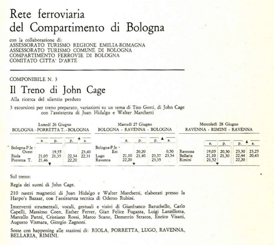 Orario escursioni treno Cage